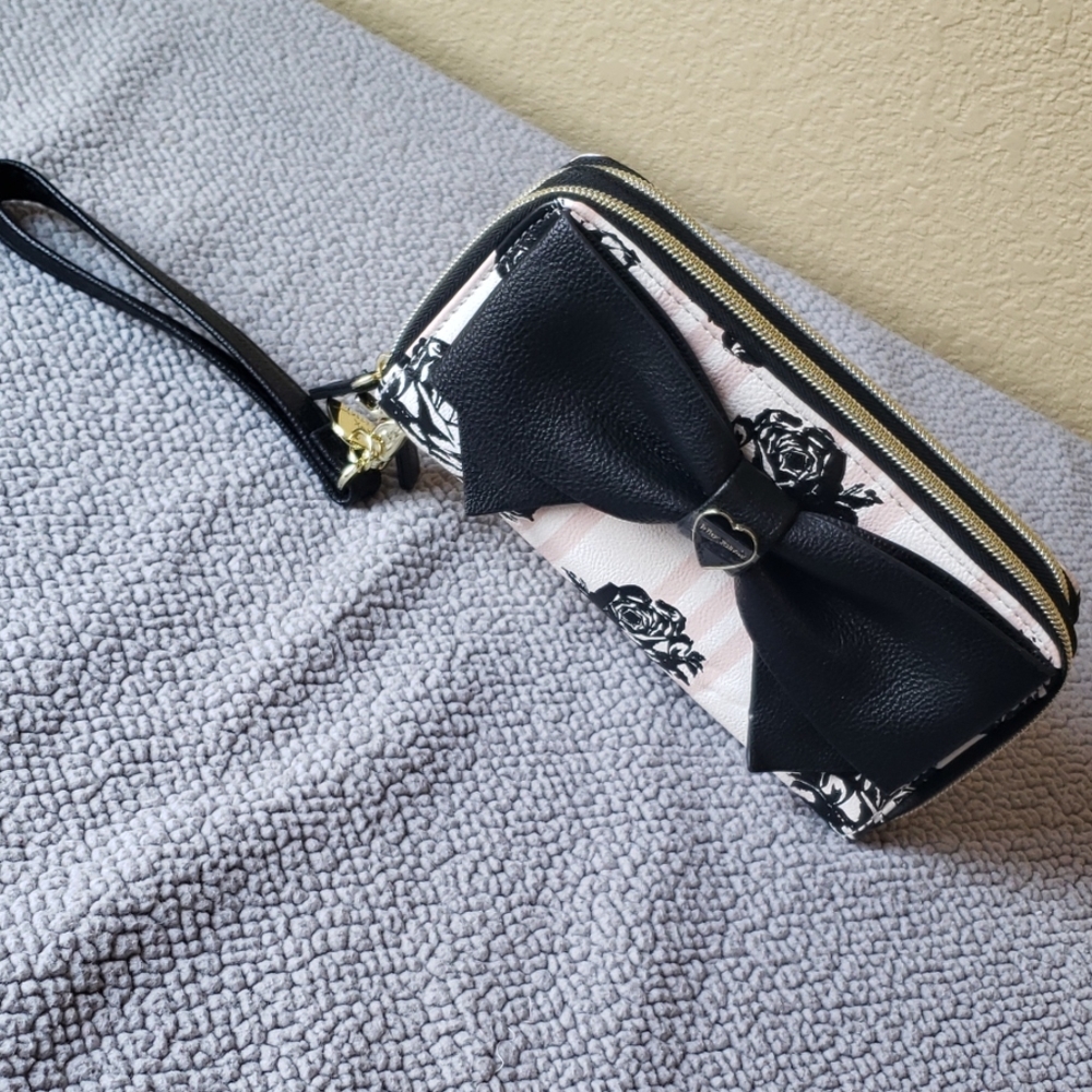 Betsey Johnson double zip wallet
